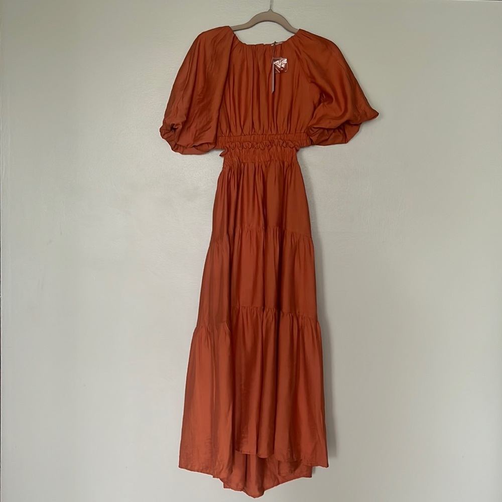 Moon River Orange Cutout Dress Size S